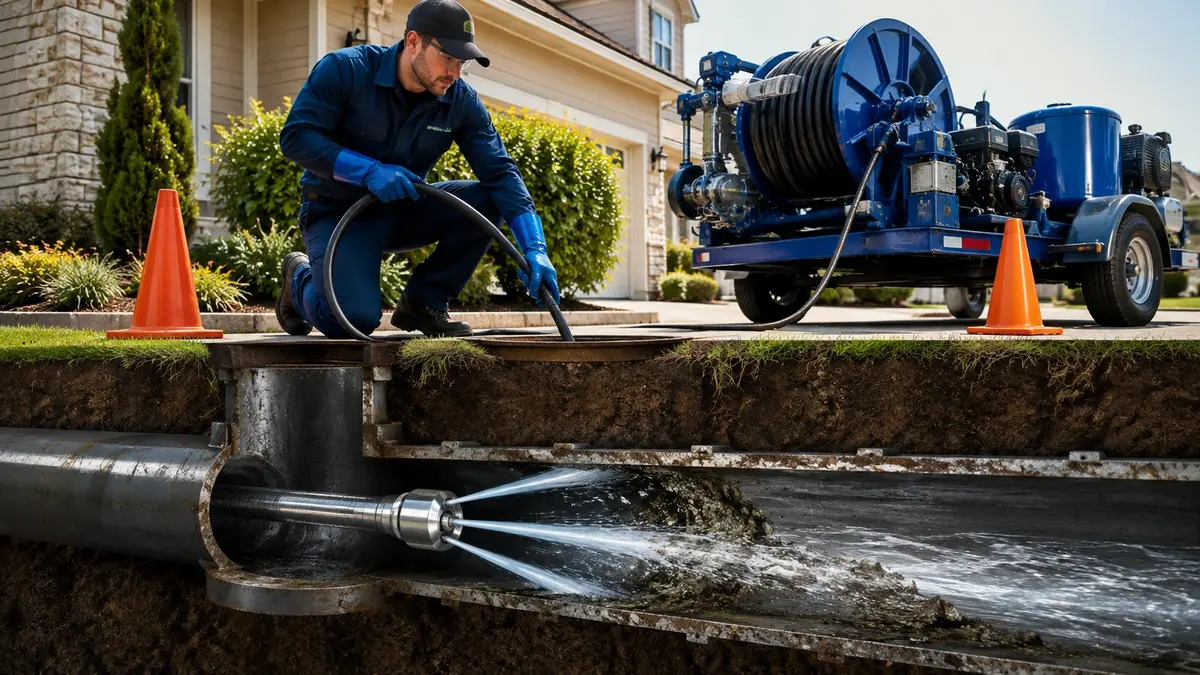 Main Sewer Line Hydro Jet Cleaning in Hawthorne
